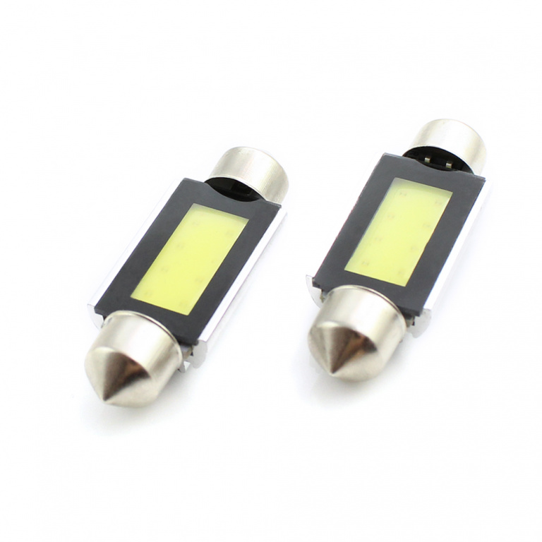 Set 2 Buc Led Carguard Sofit 12V COB C5W Alb 6000K 39mm CLD019