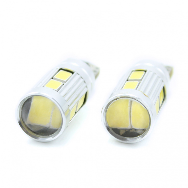 Set 2 Buc Led Carguard T10 12V 10 SMD COB Canbus Alb 6000K CAN121