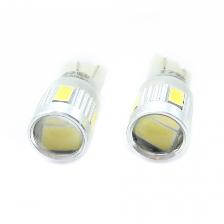 Set 2 Buc Led Carguard T10 12V 6 SMD Alb 6000K CLD013