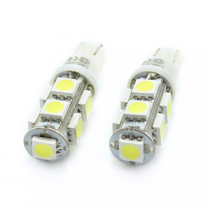 Set 2 Buc Led Carguard T10 12V 9 SMD Alb 6000K CLD007