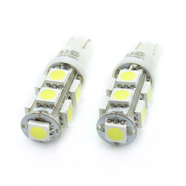 Set 2 Buc Led Carguard T10 12V 9 SMD Alb 6000K CLD007