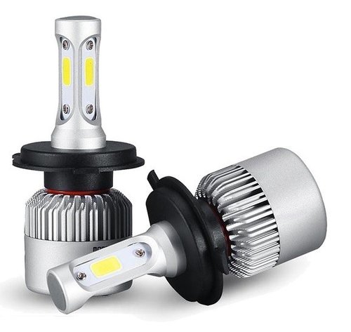 Set 2 Buc Led COB H4 12V / 24V 72W 8000Lm Canbus Alb 4300K 281371