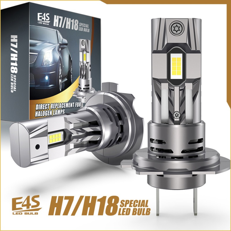 Set 2 Buc Led E4S H7 / H18 12V 50W 15000Lm Alb 6500K KRU068