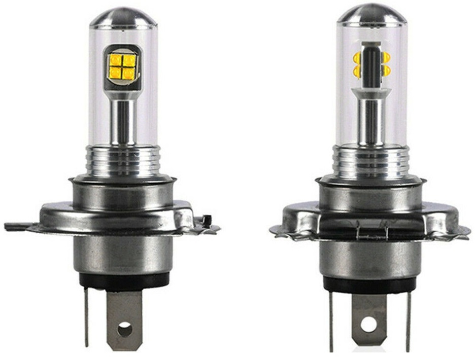 Set 2 Buc Led H4 12V / 24V Alb 6000K KRU087