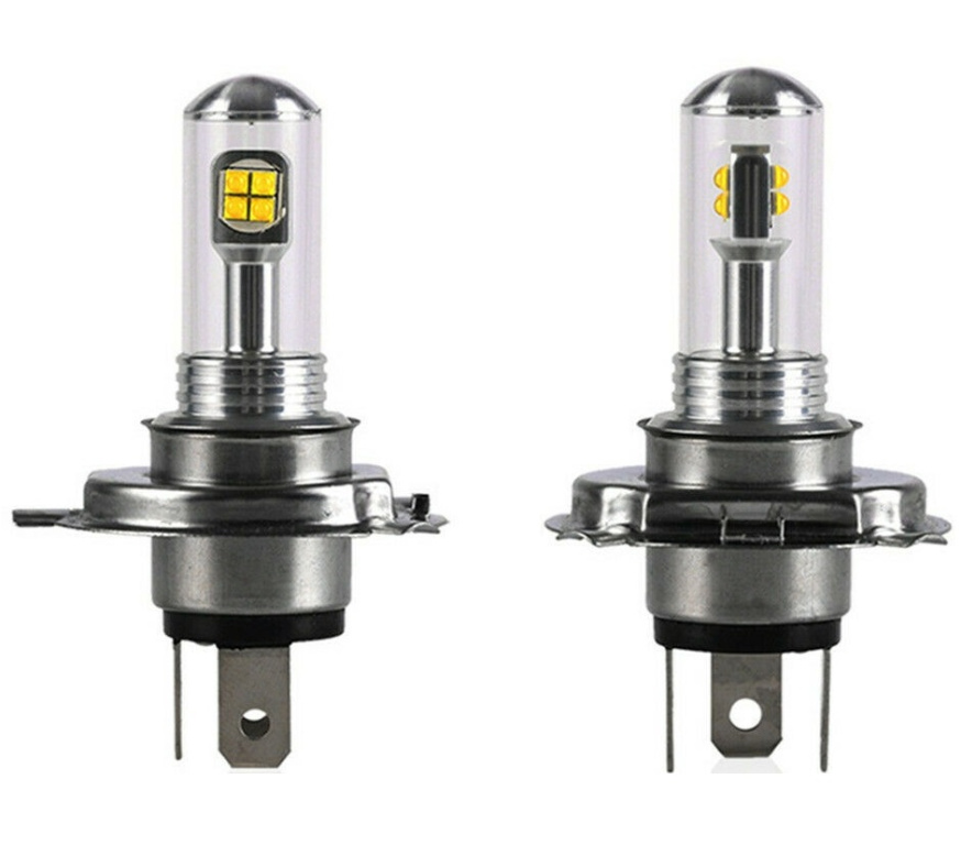 Set 2 Buc Led H4 12V / 24V Alb 6000K KRU087