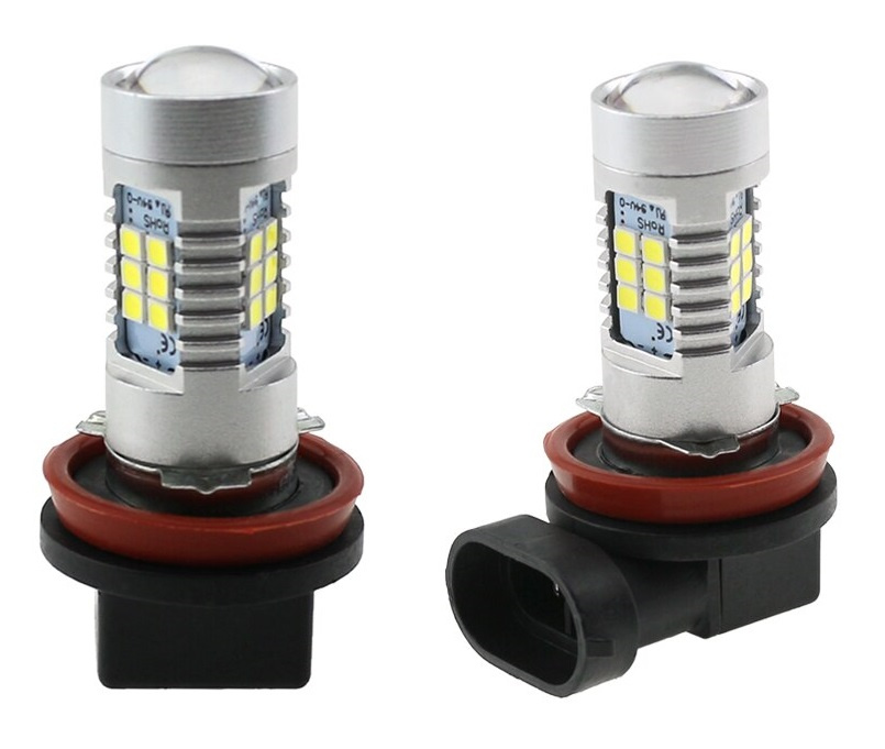 Set 2 Buc Led HB4 12V 21 SMD Cu Lupa Alb 6000K LED 215