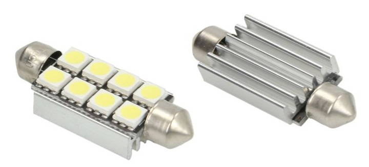 Set 2 Buc Led M-Tech Premium Sofit 12V C5W SV8,5-8 Alb 6000K 41mm LB327W