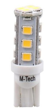 Set 2 Buc Led M-Tech T10 12V W2,1X9,5D Alb LB077W