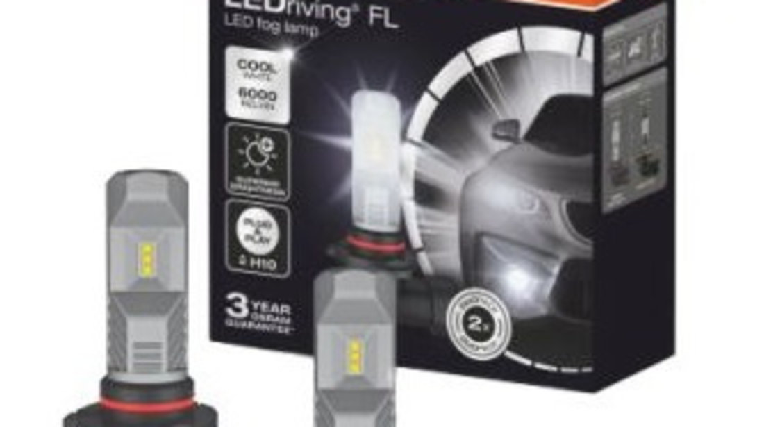 Set 2 Buc Led Osram H10 12V 8,2W PY20D 6000K Alb LEDriving FL 9745CW