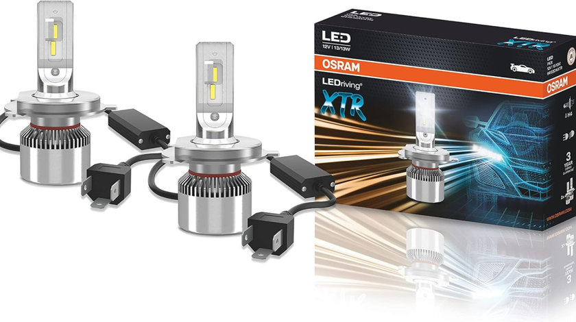 Set 2 Buc Led Osram H4 12V 13W P43T 6000K Alb LEDriving SL 64193DWXTR