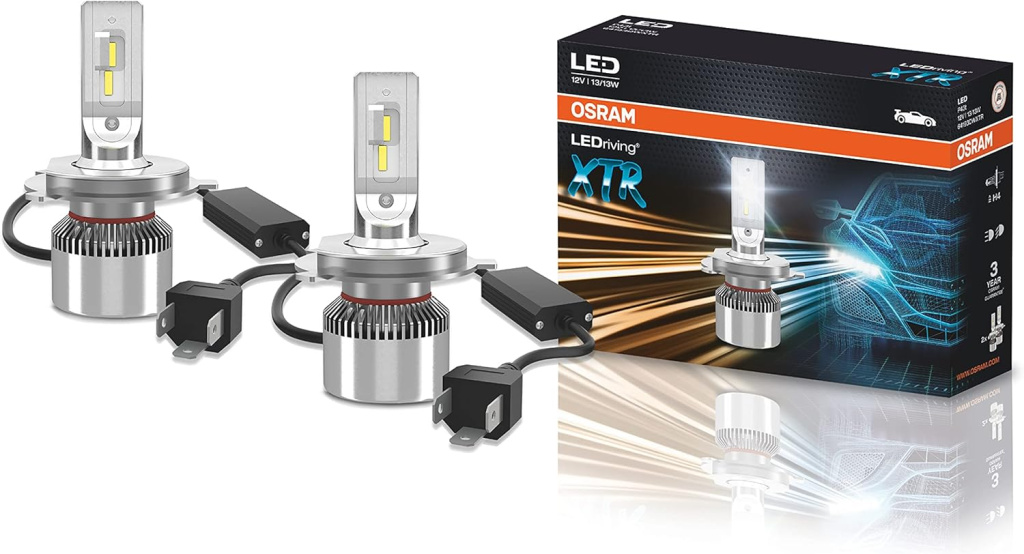 Set 2 Buc Led Osram H4 12V 13W P43T LEDriving XTR 6000K Alb 64193DWXTR