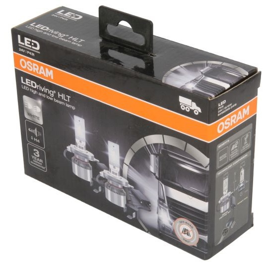 Set 2 Buc Led Osram H4 24V 15/15W P43T LEDriving HLT Alb 6000K 64196 DWS