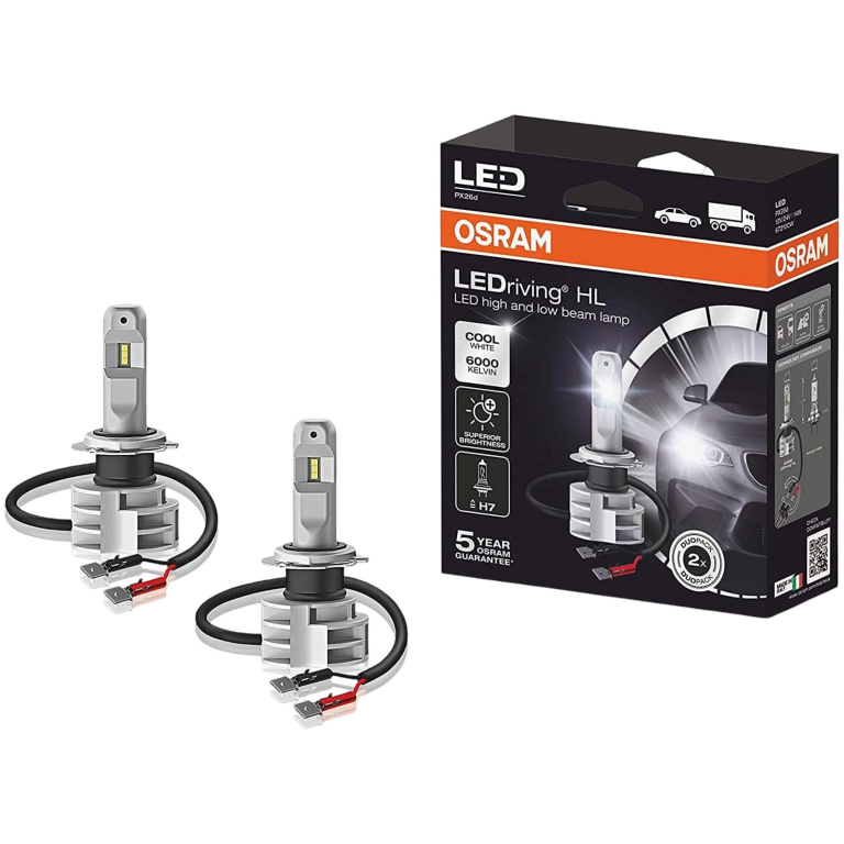 Set 2 Buc Led Osram H7 12V / 24V 14W PX26D LEDriving HL Alb 6000K 67210CW