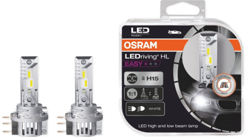 Set 2 Buc Led Osram LED H15 12V 3.8 W/16.5 W PGJ23T-1 6000K LEDriving HL 64176DWESY-HCB