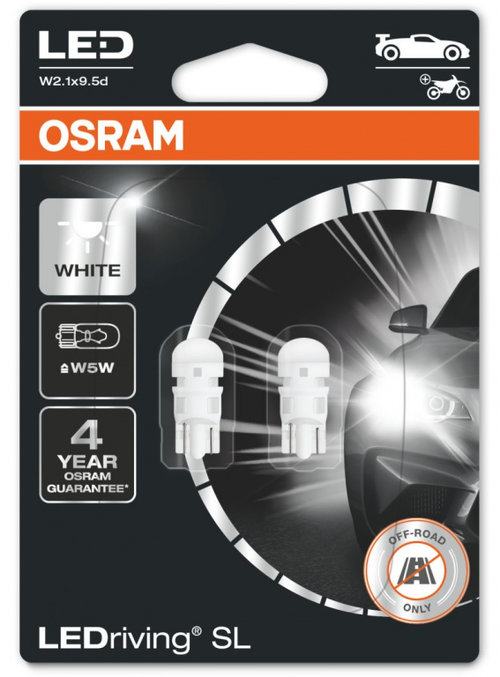 Set 2 Buc Led Osram T10 12V 1W W5W LEDriving® SL 2825DWP-02B
