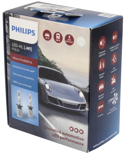 Set 2 Buc Led Philips H1 12V / 24V 13W Ultinon Pro9200 HL Alb 5800K 11258U92X2