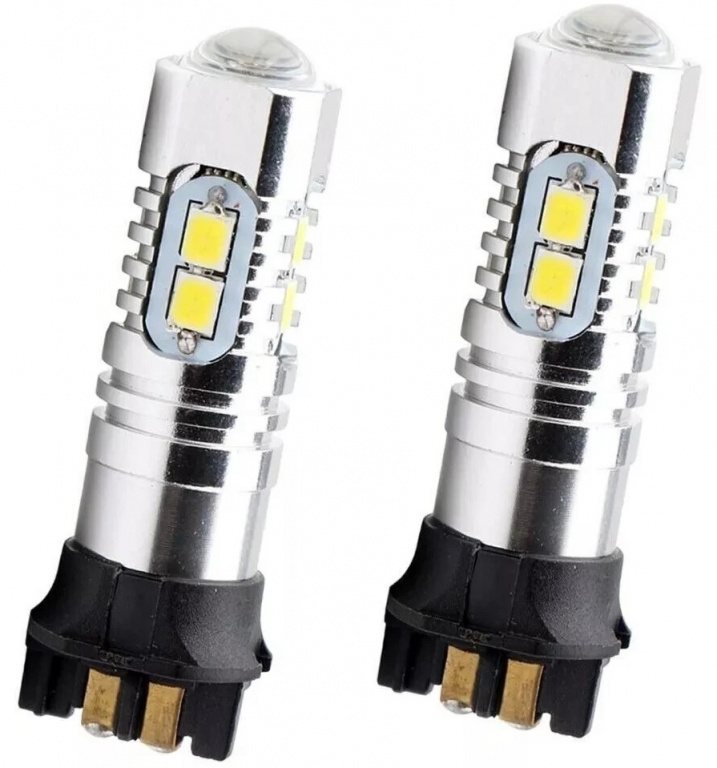 Set 2 Buc Led PW24W / PWY24W 12V / 24V 2323 SMD 360° Canbus Alb 6000K KRU997