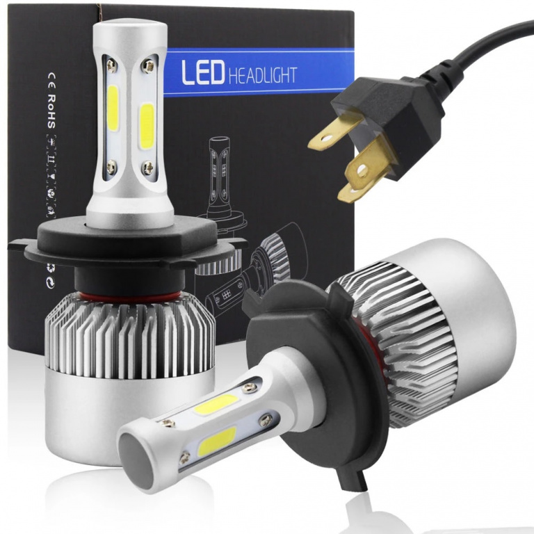 Set 2 Buc Led S2 H7 12V / 24V Alb 6000K S2-H7