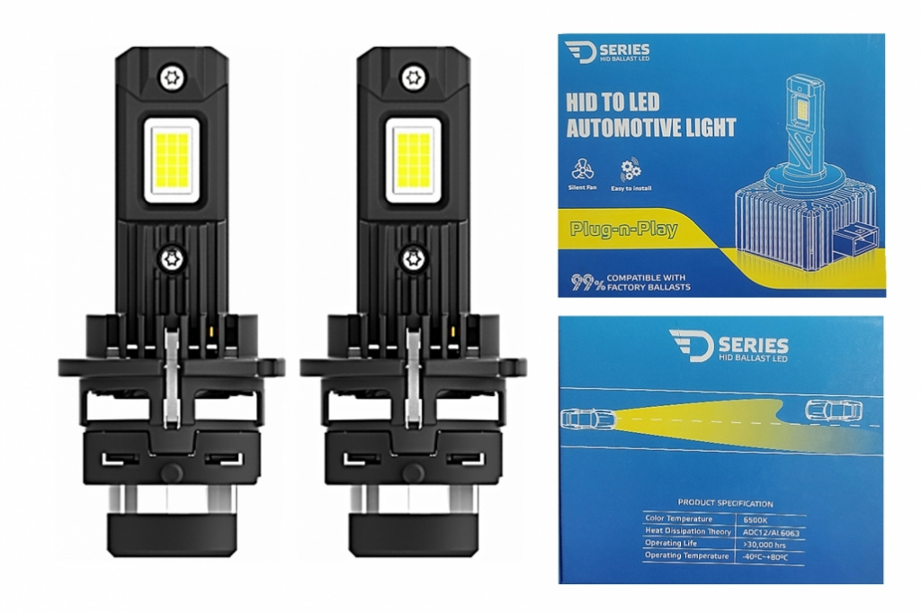 Set 2 Buc Led Seria D D2S 85V 4300Lm High Power Conversie Xenon-Led Alb 6500K LEDD2S