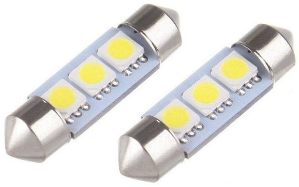 Set 2 Buc Led Sofit 12V 3 SMD Albastru 11 x 39mn 85548B TCT-1272