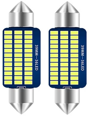 Set 2 Buc Led Sofit 12V 36 SMD 3014 Canbus Alb 6000K 11 X 39mm JSUN25 150221-1