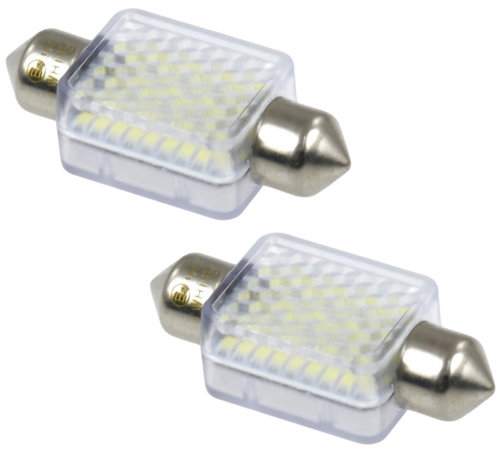 Set 2 Buc Led Sofit 24V 27 SMD Lentila 3D Alb 6000K 11 x 39mm 080518-1