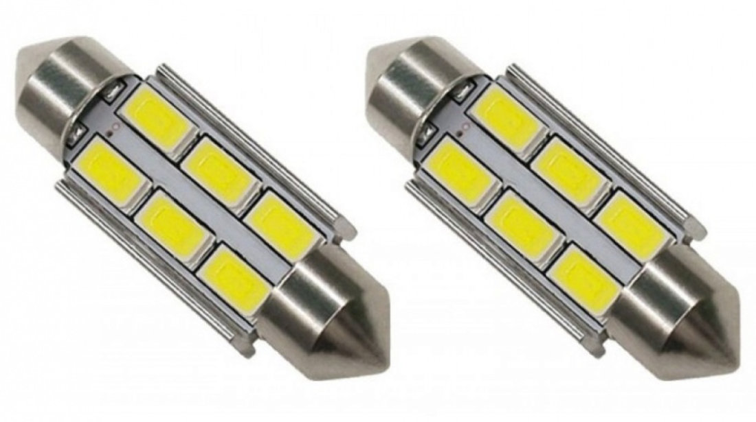 Set 2 Buc Led Sofit 6 SMD 36MM LED 100/36