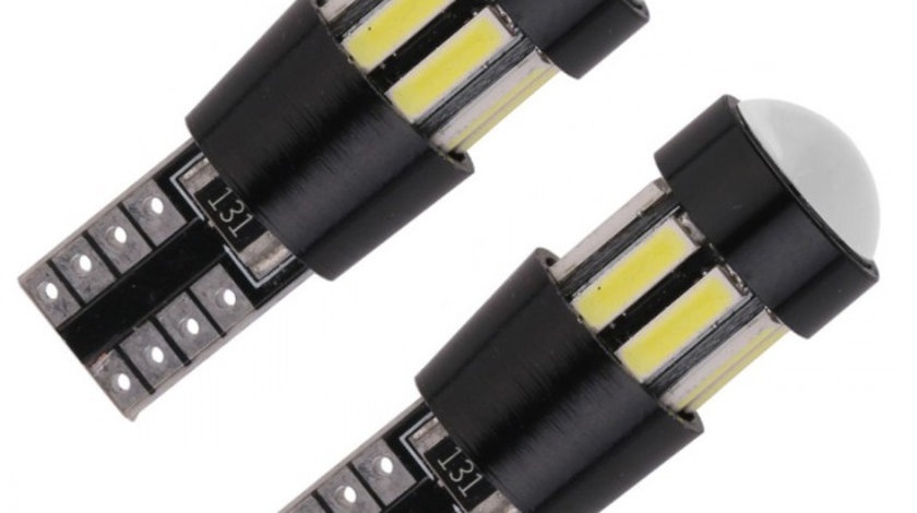 Set 2 Buc Led T10 10 SMD Lupa Canbus LED 016-C