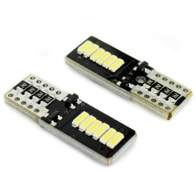 Set 2 Buc Led T10 12V 12 SMD 3014 Alb Canbus Nonpolar 70446CAN-12V TCT-5024