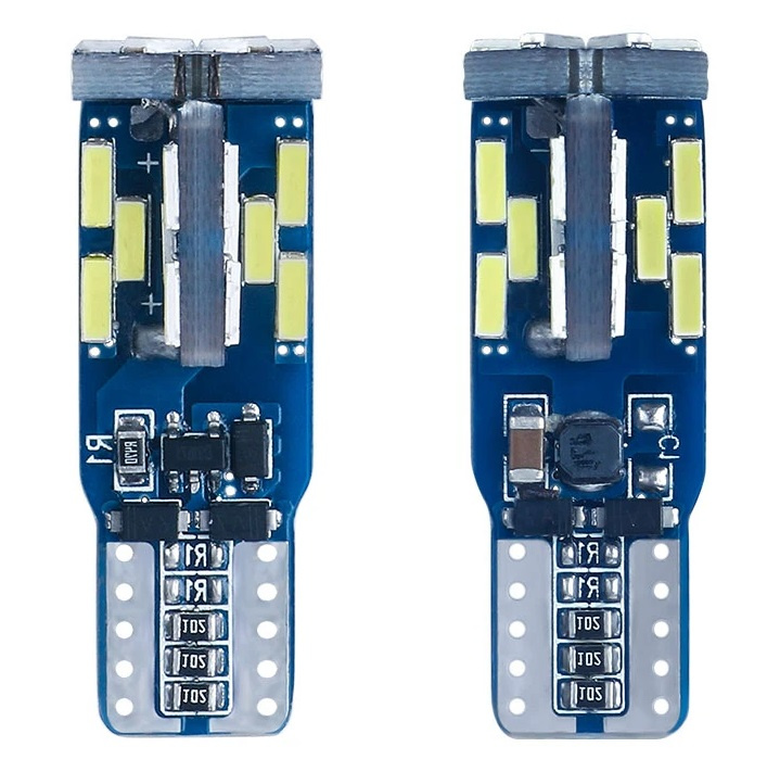 Set 2 Buc Led T10 12V 30 SMD 4014 Canbus Alb 6000K LED 566