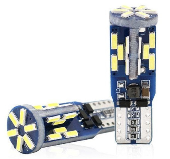 Set 2 Buc Led T10 12V 30 SMD 4014 Canbus Alb 6000K LED 566
