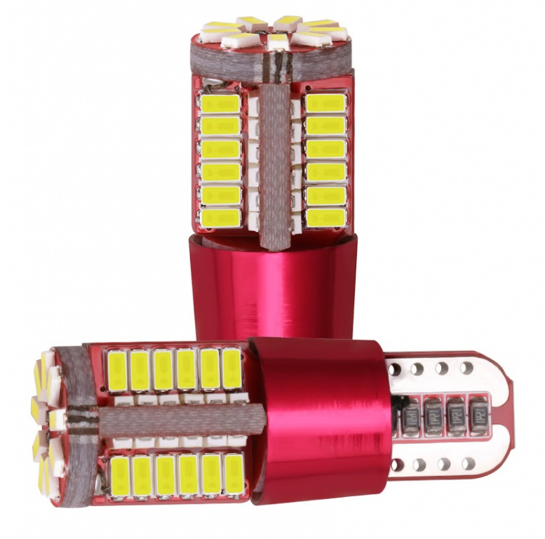 Set 2 Buc Led T10 12V 57 SMD Canbus Alb 6000K LED 028-W