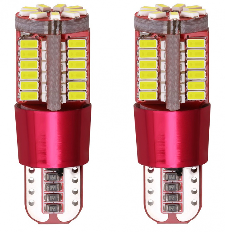 Set 2 Buc Led T10 12V 57 SMD Canbus Alb 6000K LED 028-W