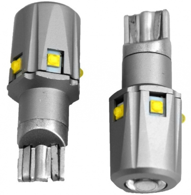 Set 2 Buc Led T10 12V 6W 6 SMD Canbus Alb 6000K 300719-6