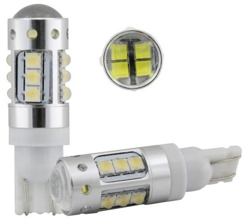 Set 2 Buc Led T10 12V 80W 16 SMD 2525 Epistar Alb 6000K 090817-12