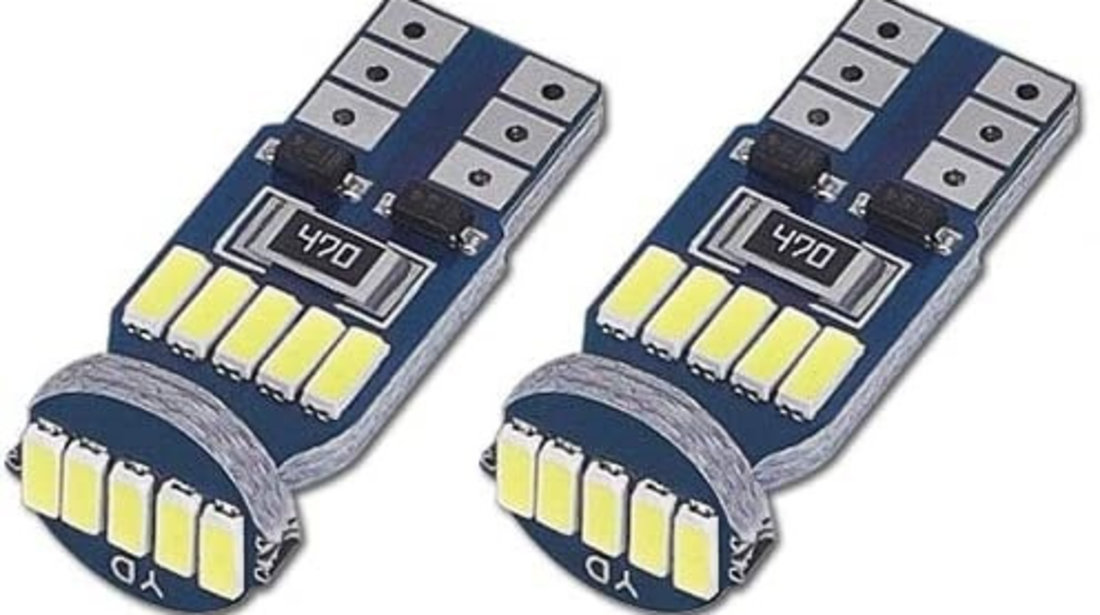 Set 2 Buc Led T10 15 SMD Canbus LED 038-B