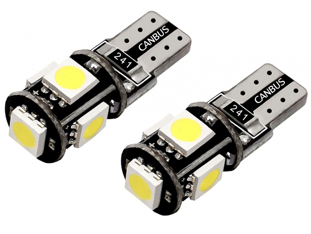 Set 2 Buc Led T10 24V 5 SMD Canbus Alb 70214-24V 180321-5