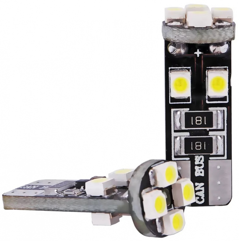 Set 2 Buc Led T10 8 SMD Canbus