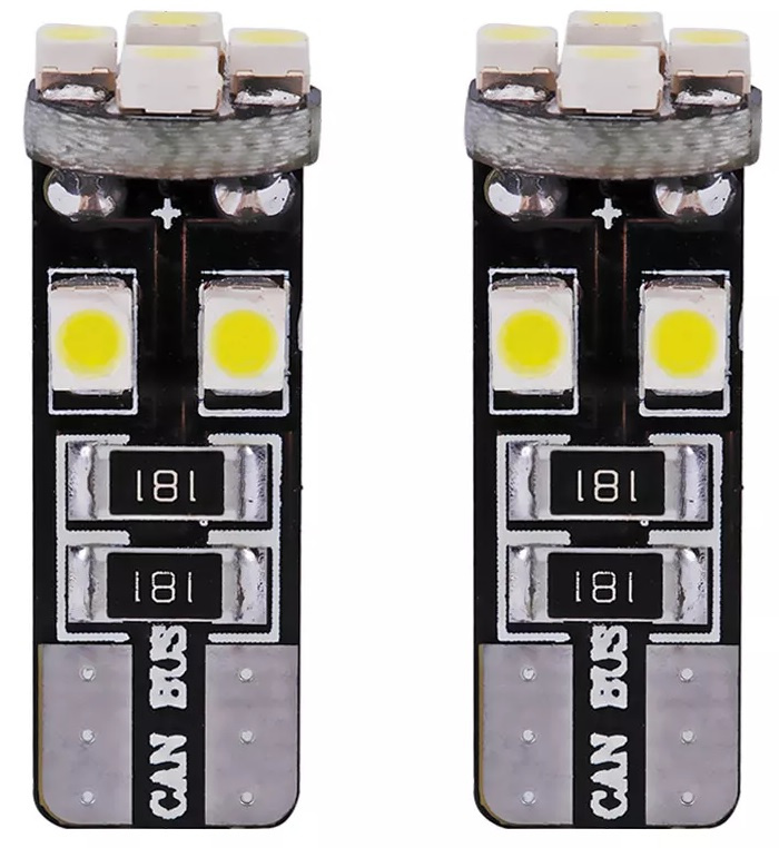 Set 2 Buc Led T10 8 SMD Canbus