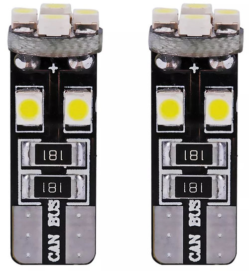 Set 2 Buc Led T10 8 SMD Canbus