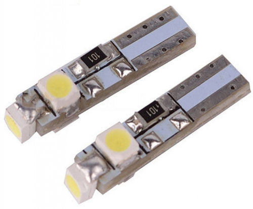 Set 2 Buc Led T5 12V 3 SMD 3528 Rosu H4001R 010322-2
