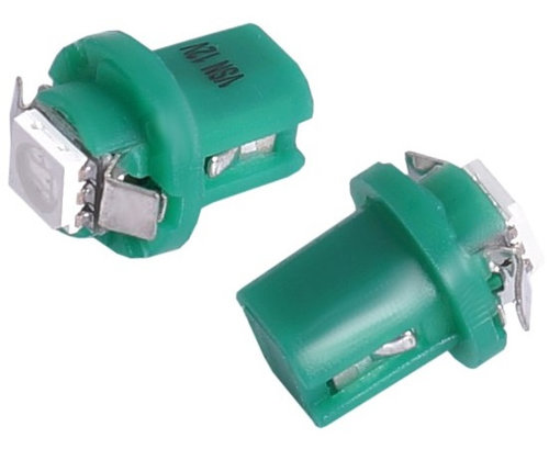 Set 2 Buc Led Vision B8.5D 12V 1 SMD 5050 T5 Bax Verde 58924