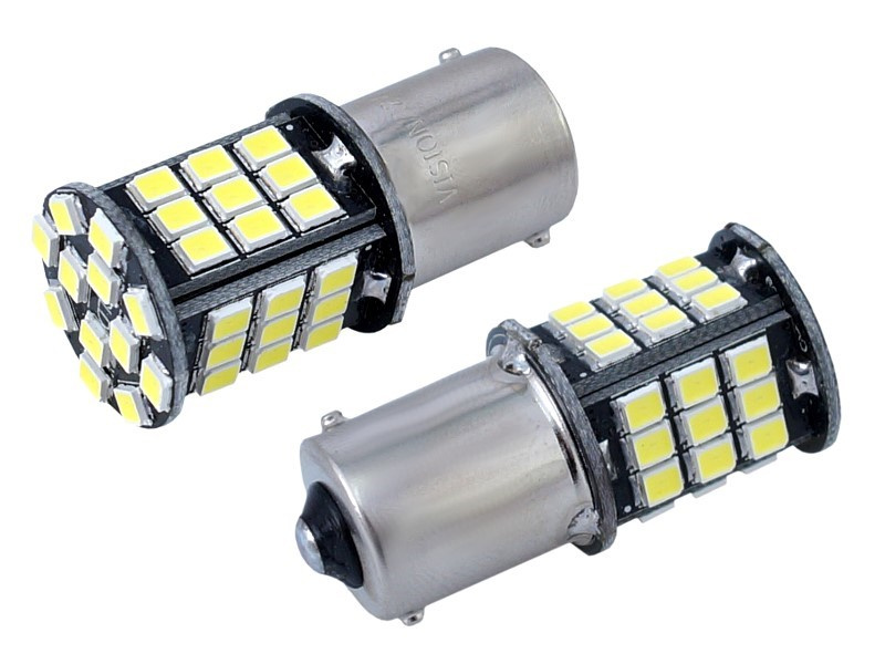 Set 2 Buc Led Vision BA15S 12V P21W 48 SMD 5630 Canbus Alb 6000K 58954