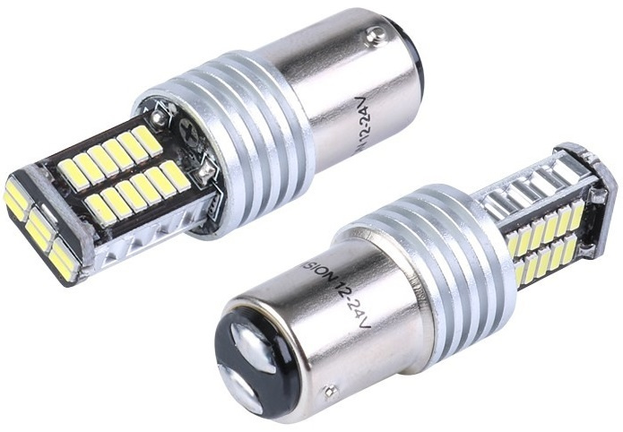 Set 2 Buc Led Vision BAY15D 12V / 24V 30 SMD 4014 P21/5W Canbus Alb 6000K 58937