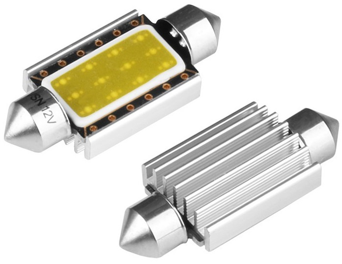 Set 2 Buc Led Vision Sofit 12V 1 COB Festoon SV8.5 Canbus, Alb 6000K 39mm 58373
