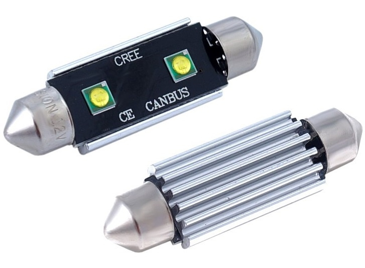 Set 2 Buc Led Vision Sofit 12V 2 SMD 3535 Festoon SV8.5 Canbus, Alb 6000K 41mm 58951