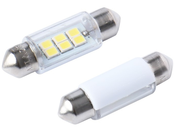 Set 2 Buc Led Vision Sofit 12V 6 SMD 2835 Festoon SV8.5 Alb 6000K 36mm 58345
