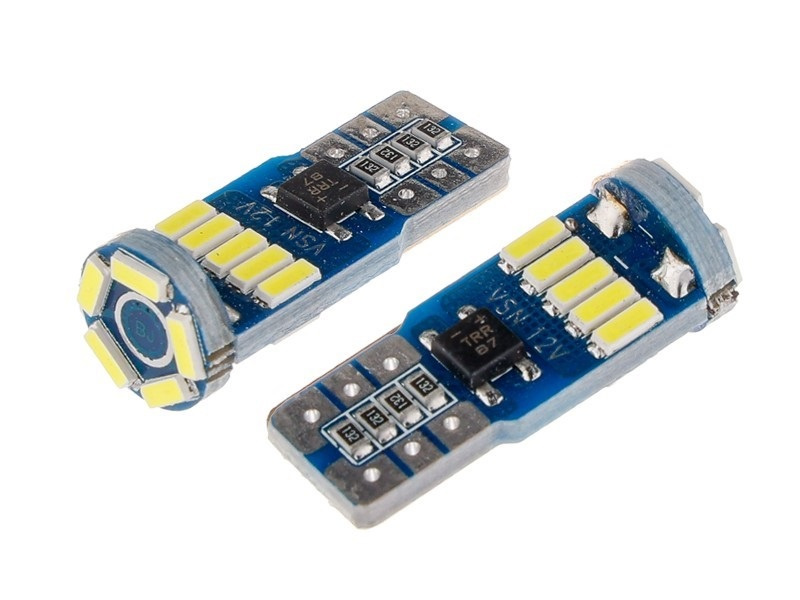 Set 2 Buc Led Vision T10 12/24V 15 SMD 4014 Nepolar, Canbus, Alb 58285