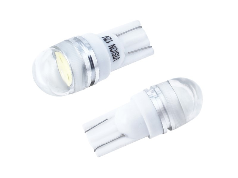 Set 2 Buc Led Vision T10 12V 1 SMD HP Lentila Convexa, Alb 58273