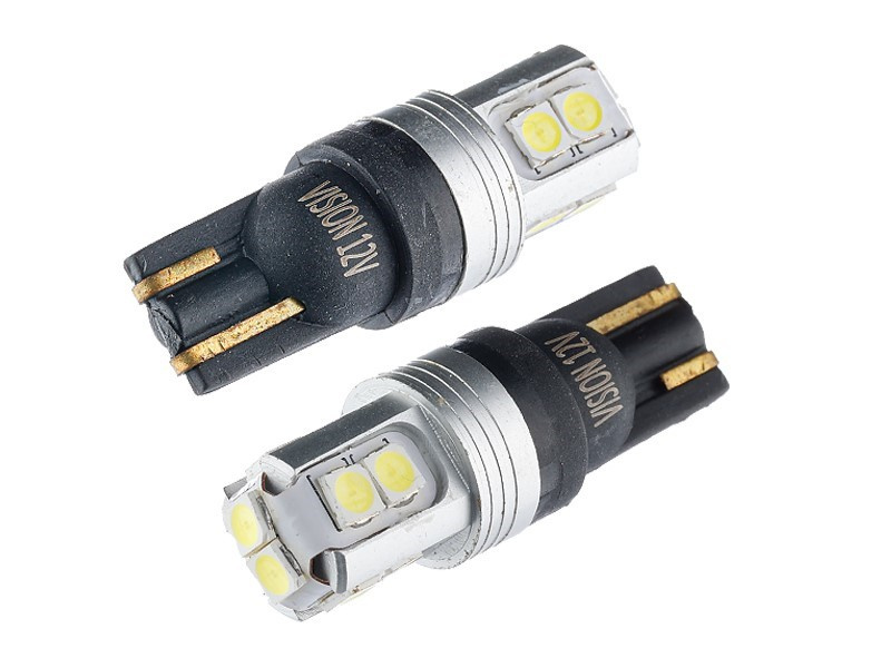 Set 2 Buc Led Vision T10 12V 10 SMD 3030 Nepolar, Canbus, Alb 58260